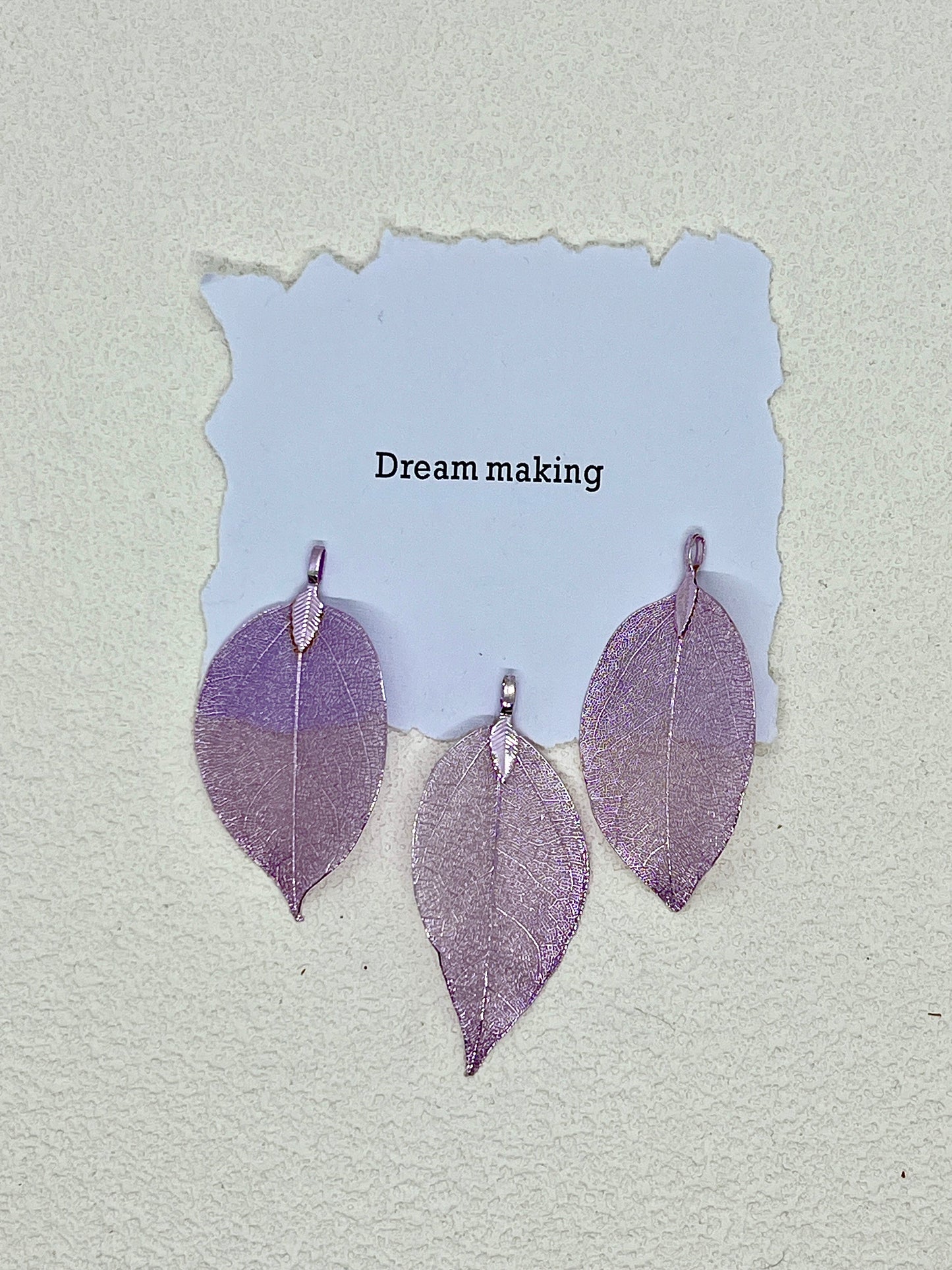 Solid Color Leaf Pendant【Purple】